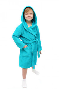 Халат махровый детский, цв. Голубой